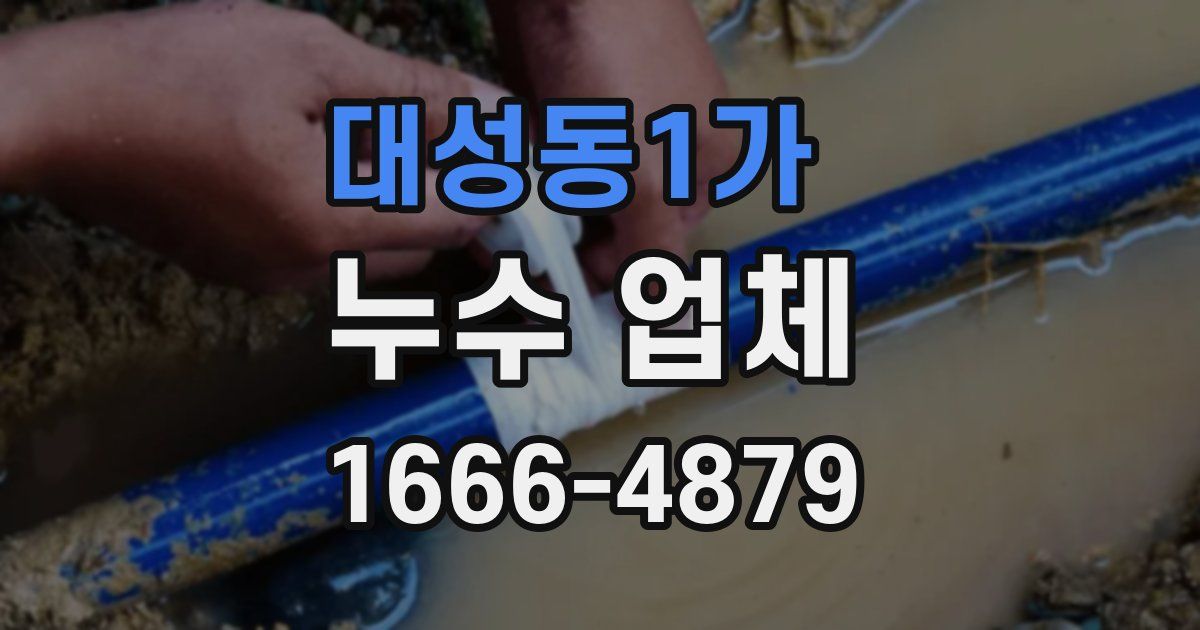 대성동1가 누수 업체