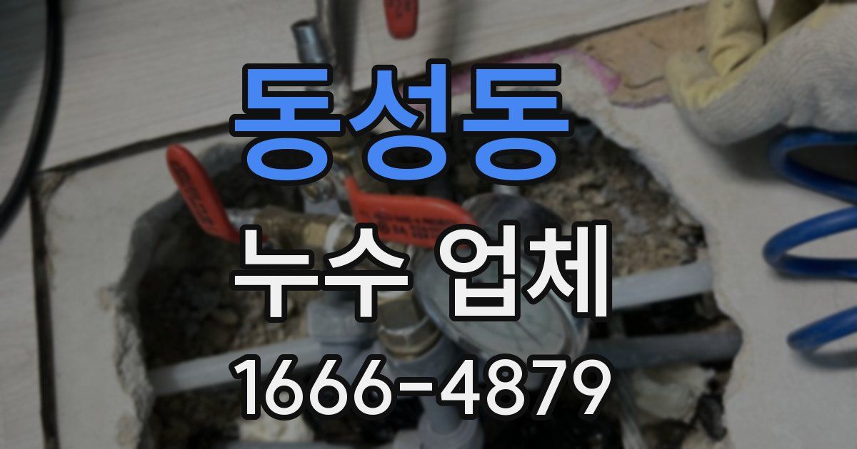 동성동 누수 업체