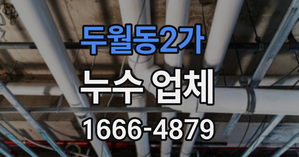 두월동2가 누수 업체