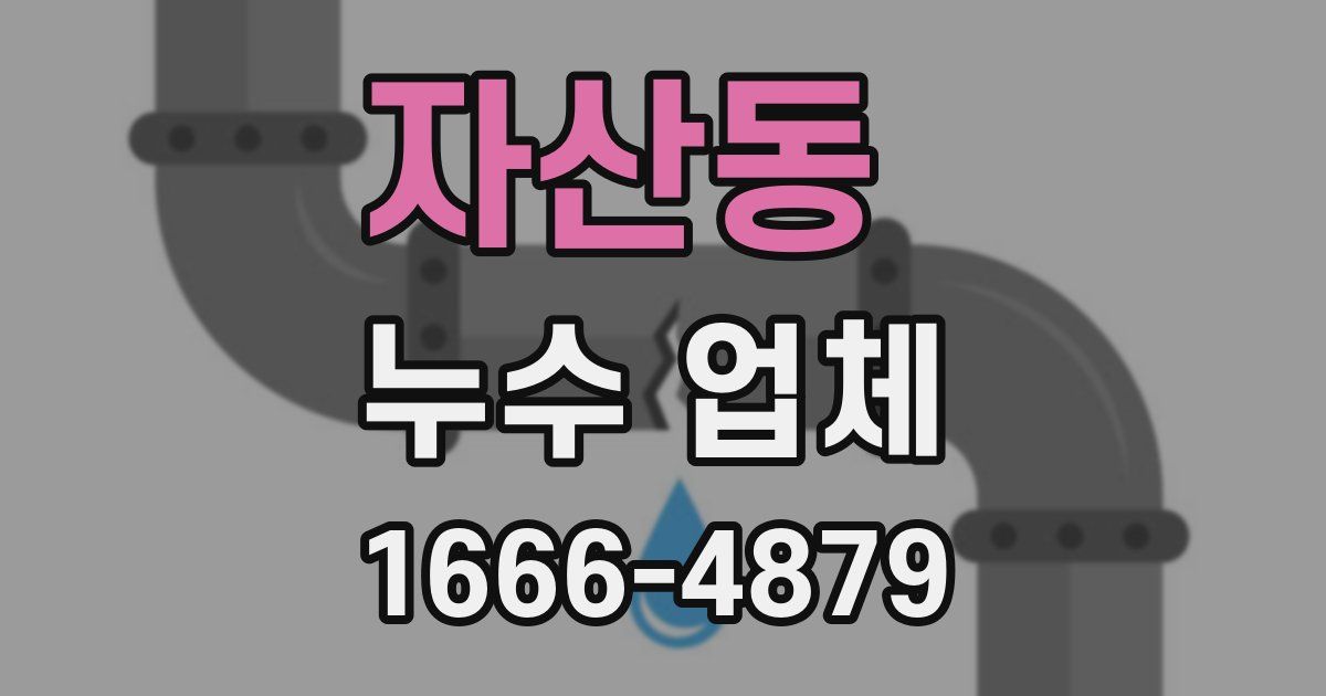 자산동 누수 업체