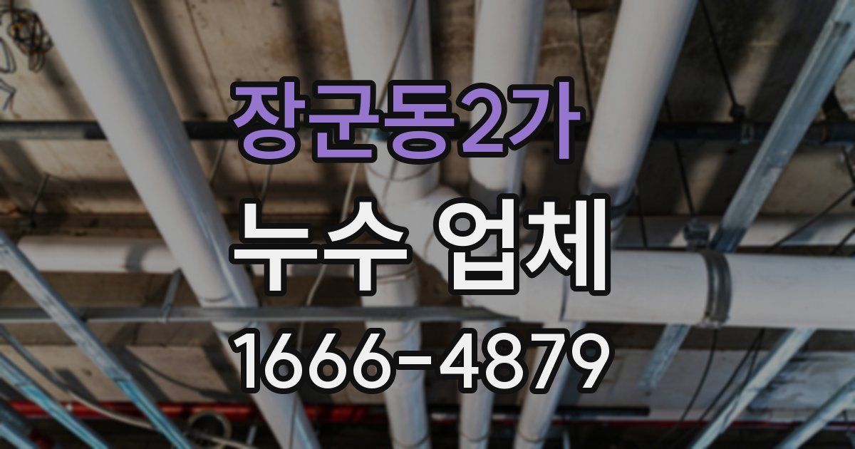 장군동2가 누수 업체