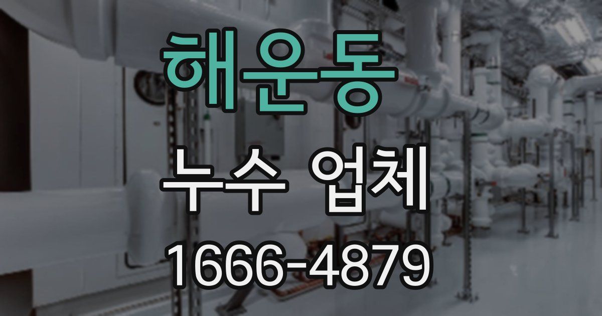 해운동 누수 업체