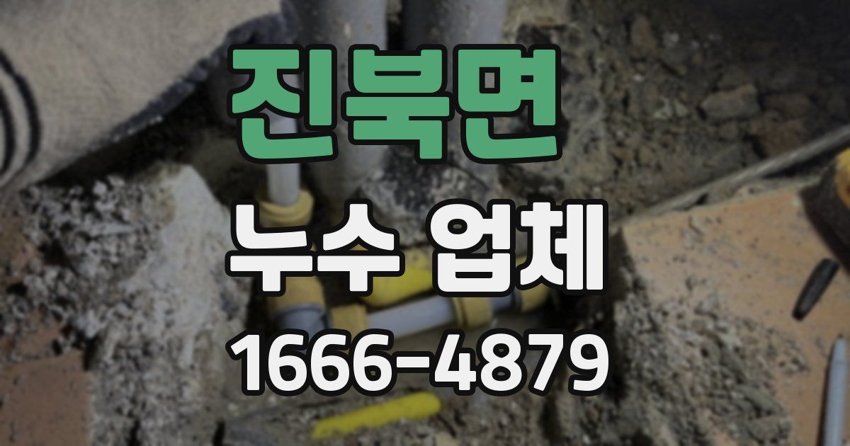 진북면 누수 업체