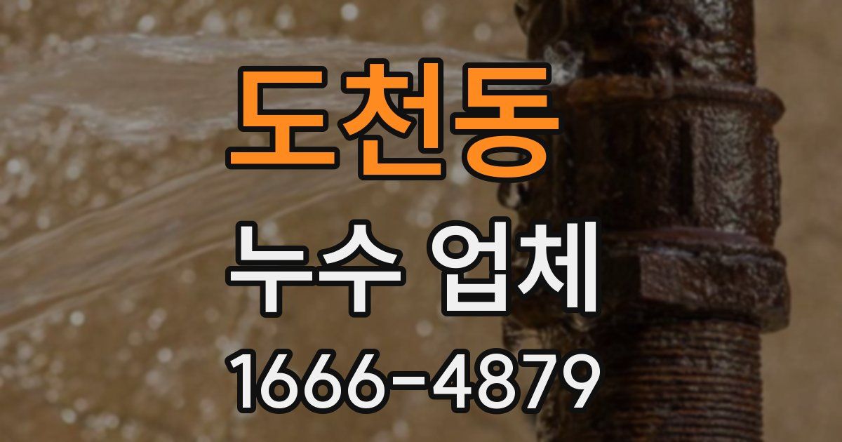 도천동 누수 업체