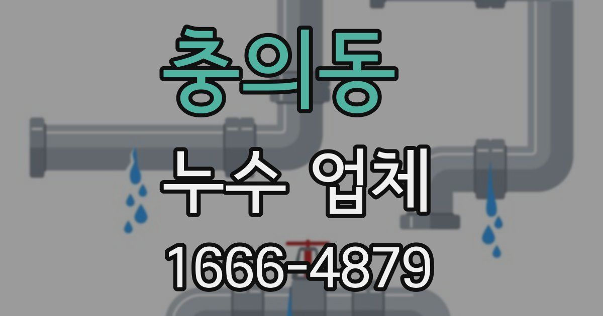 충의동 누수 업체