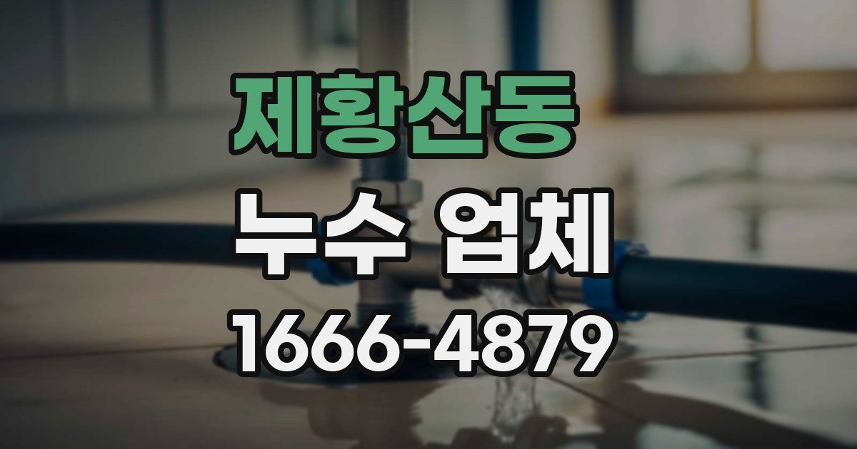 제황산동 누수 업체