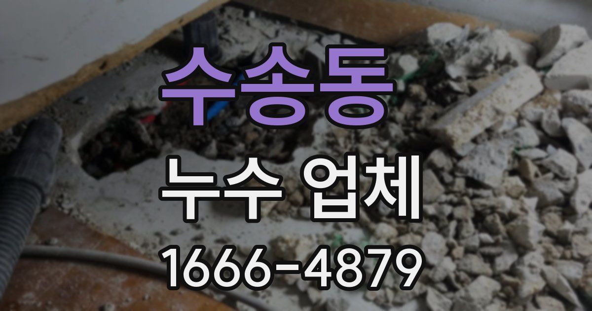 수송동 누수 업체