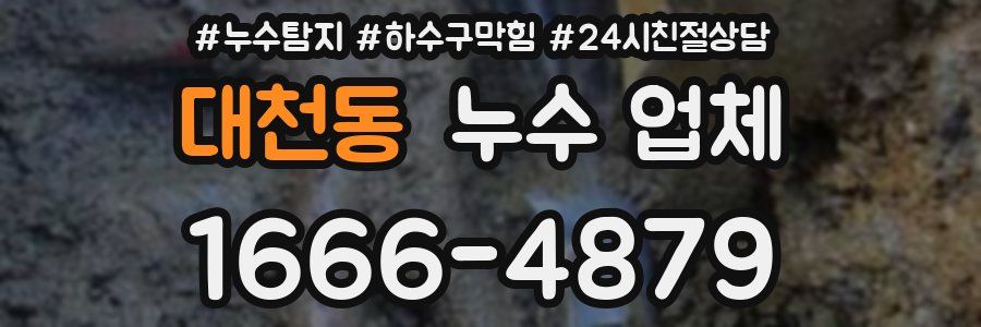 대천동 누수 업체
