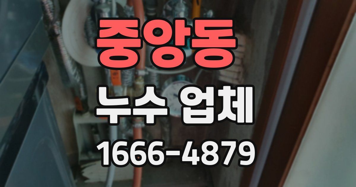 중앙동 누수 업체