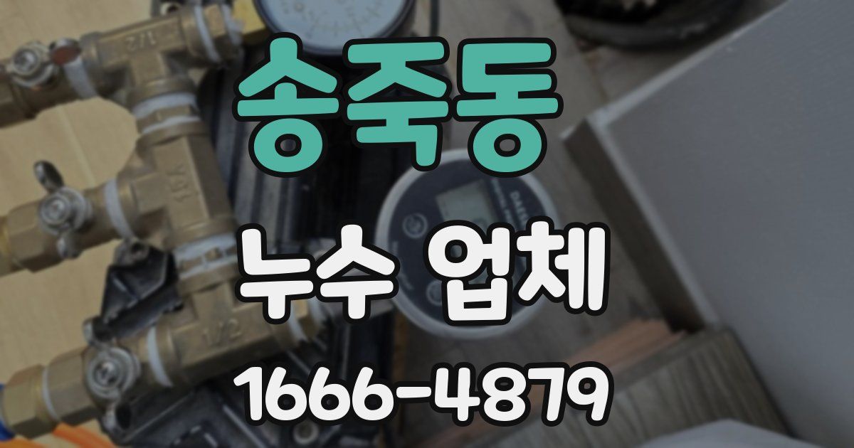 송죽동 누수 업체