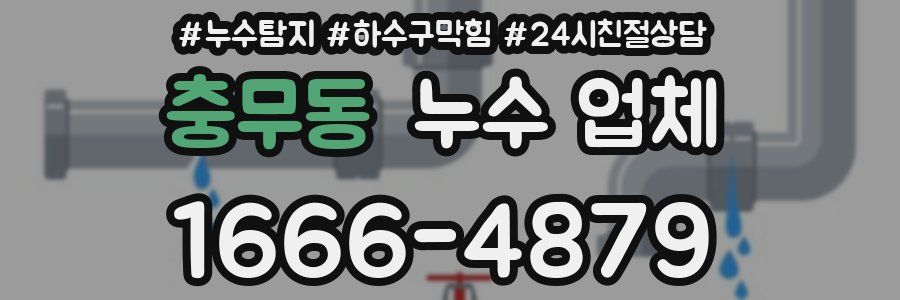 충무동 누수 업체