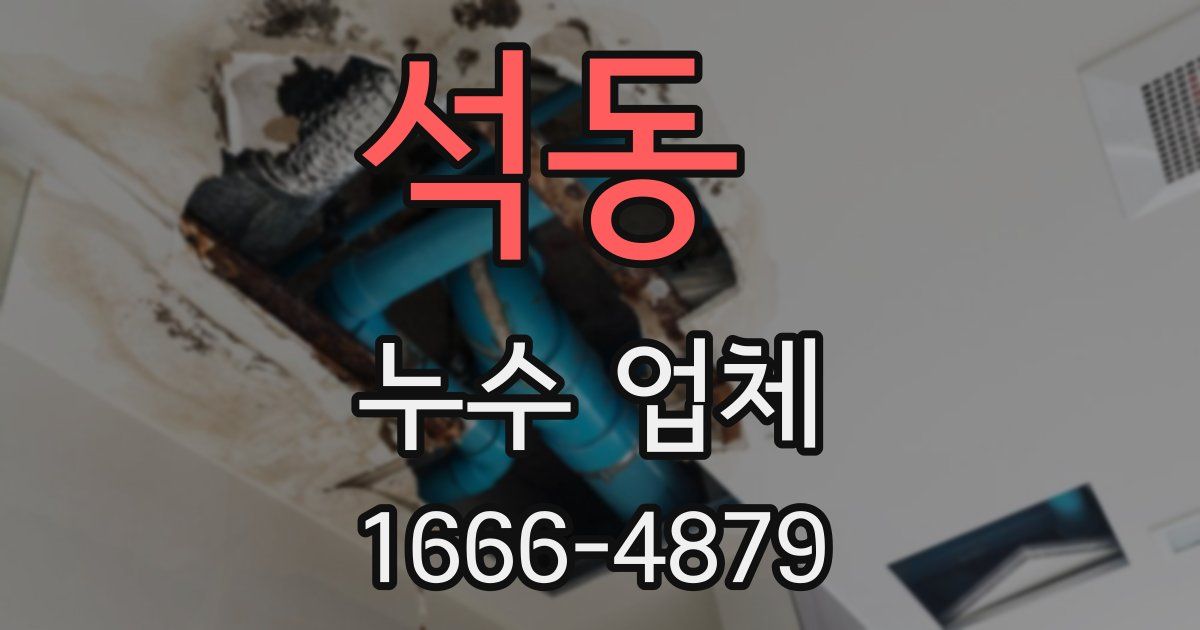 석동 누수 업체