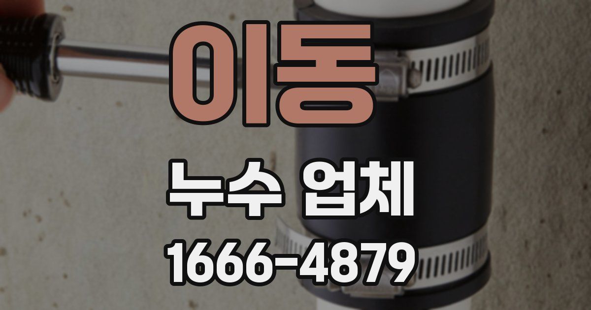 이동 누수 업체