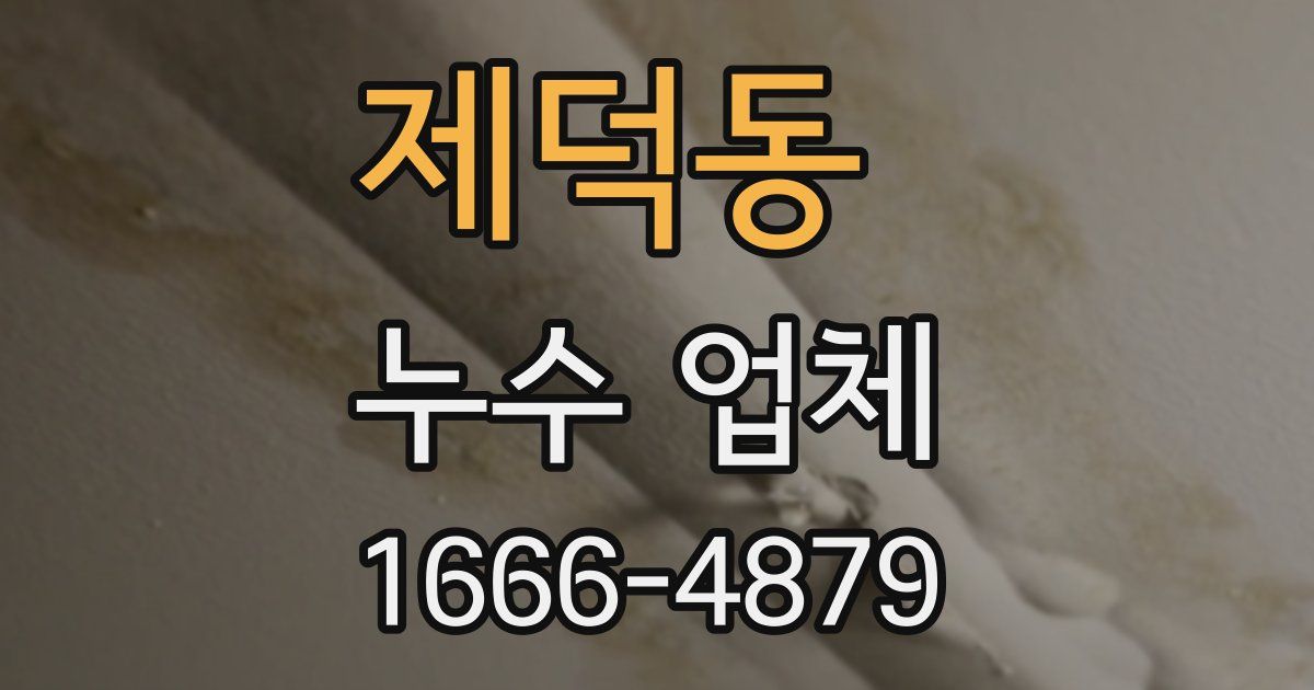 제덕동 누수 업체