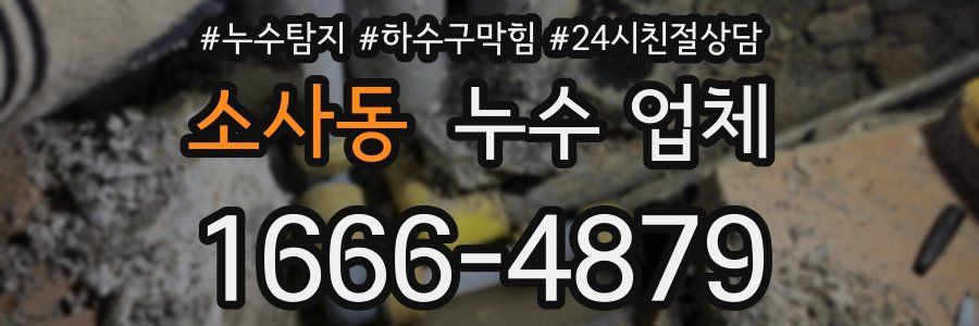 소사동 누수 업체
