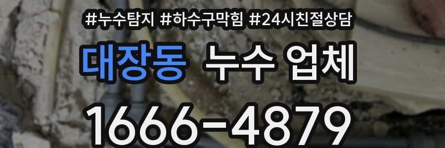 대장동 누수 업체