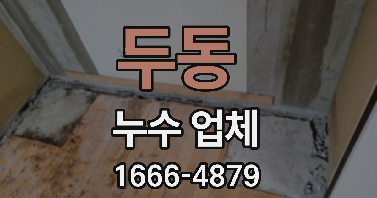두동 누수 업체