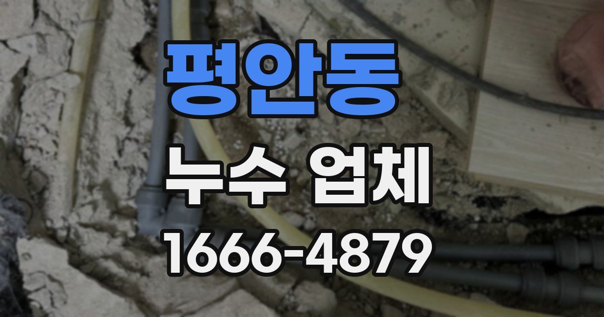 평안동 누수 업체