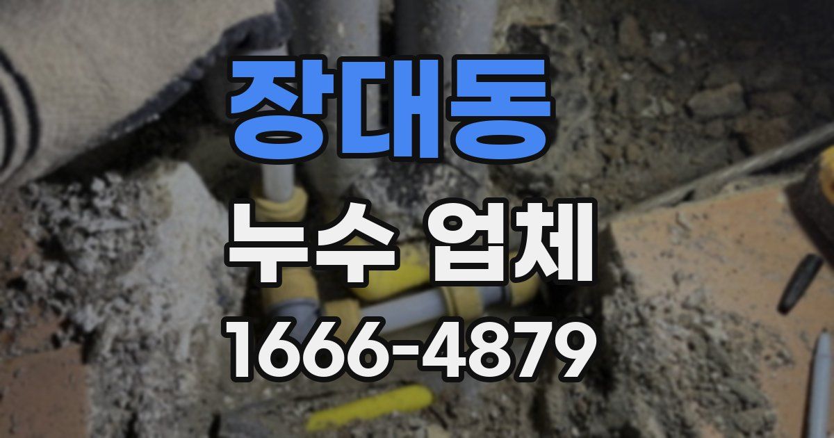 장대동 누수 업체