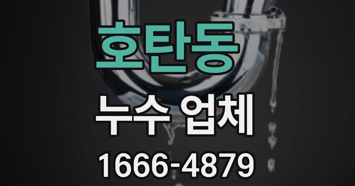 호탄동 누수 업체