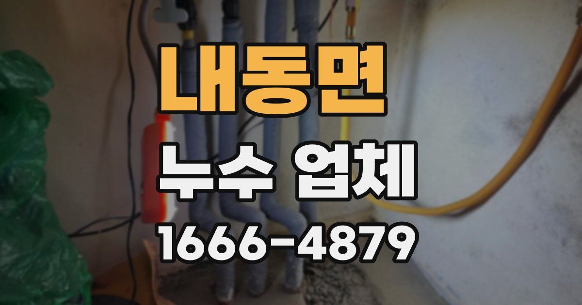 내동면 누수 업체