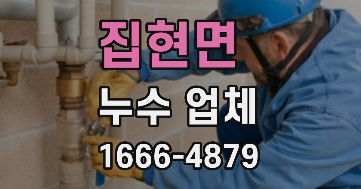 집현면 누수 업체
