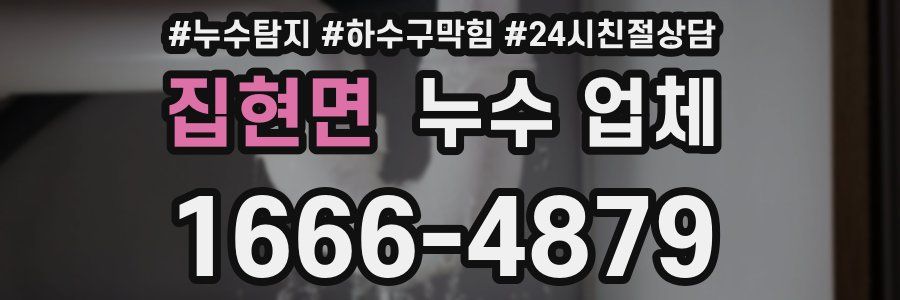 집현면 누수 업체