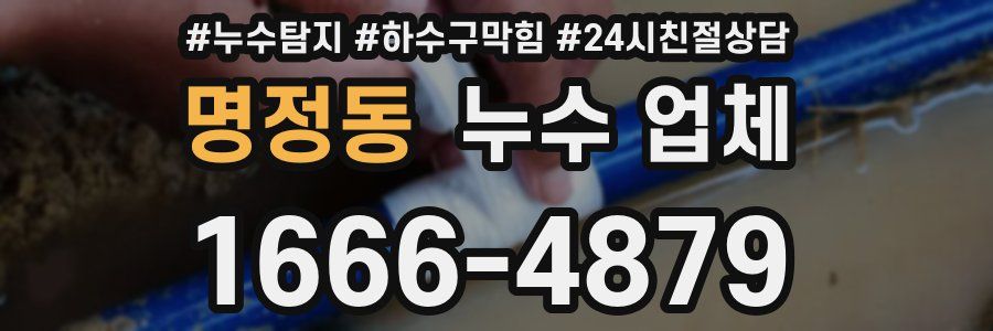 명정동 누수 업체