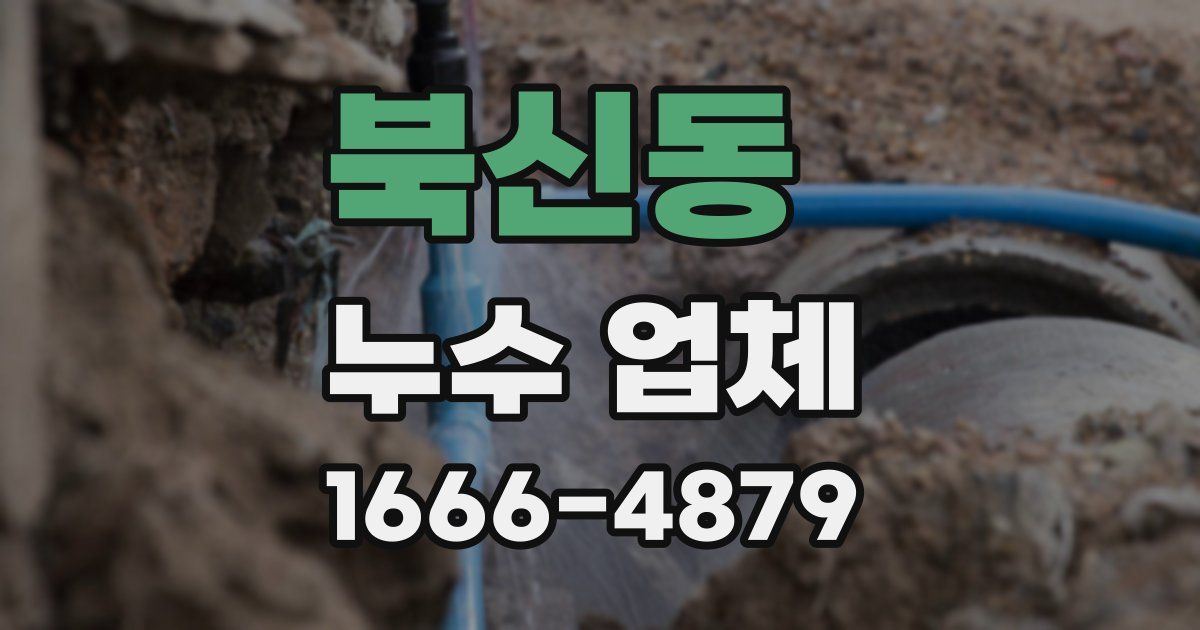북신동 누수 업체