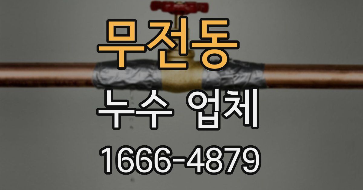 무전동 누수 업체