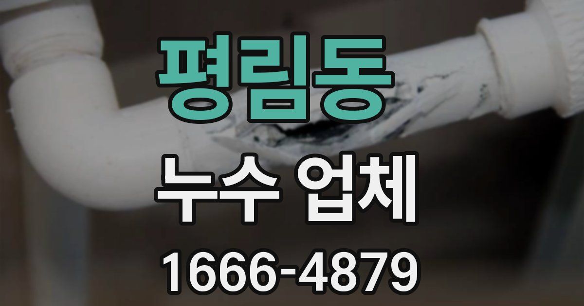 평림동 누수 업체