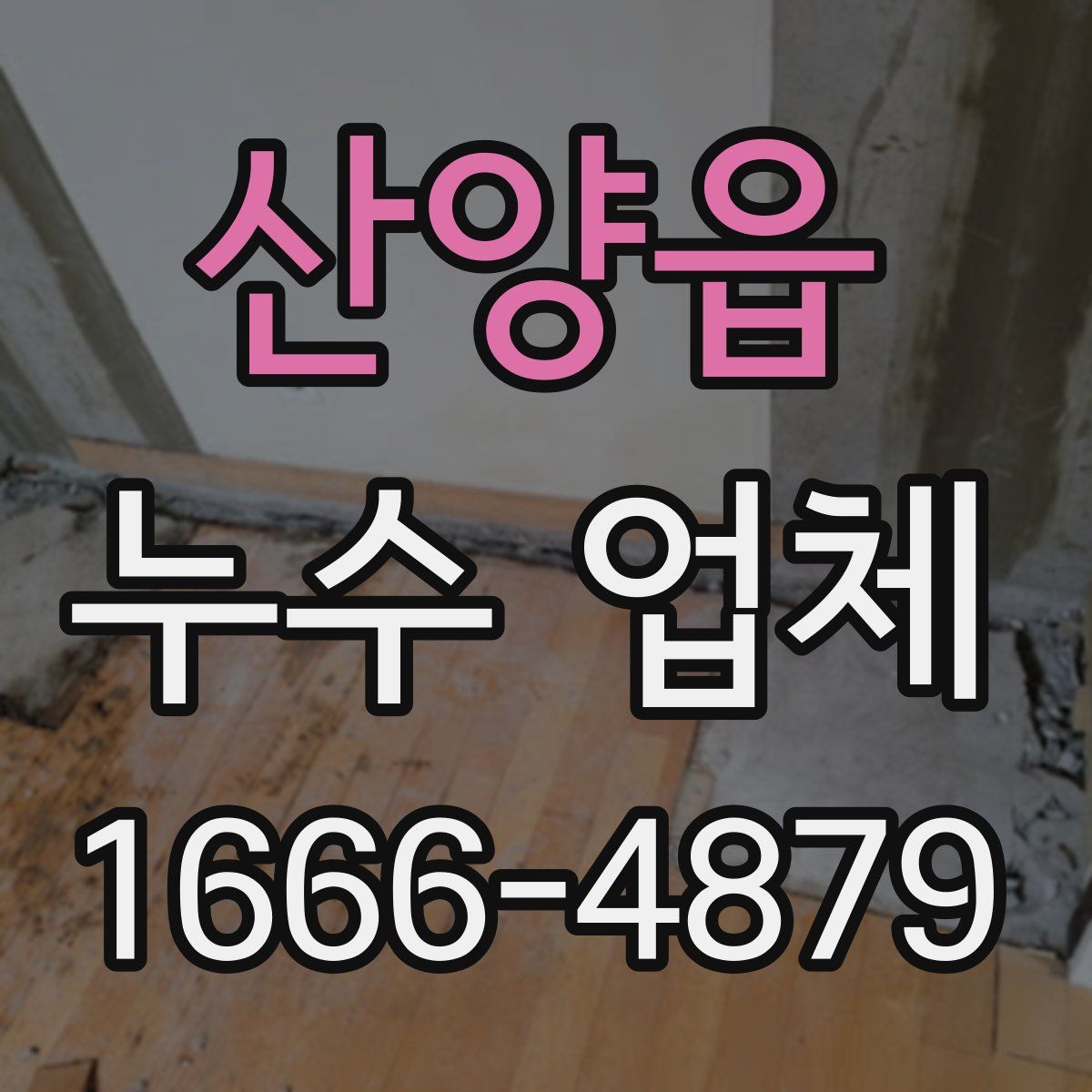 산양읍 누수 업체