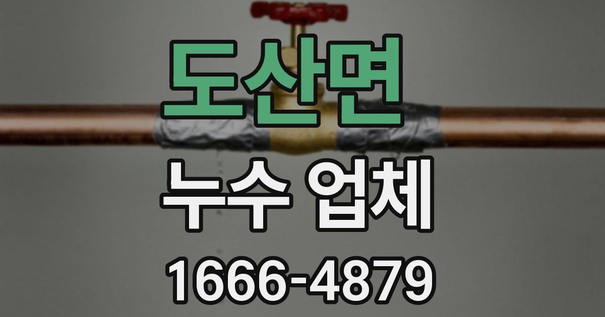 도산면 누수 업체