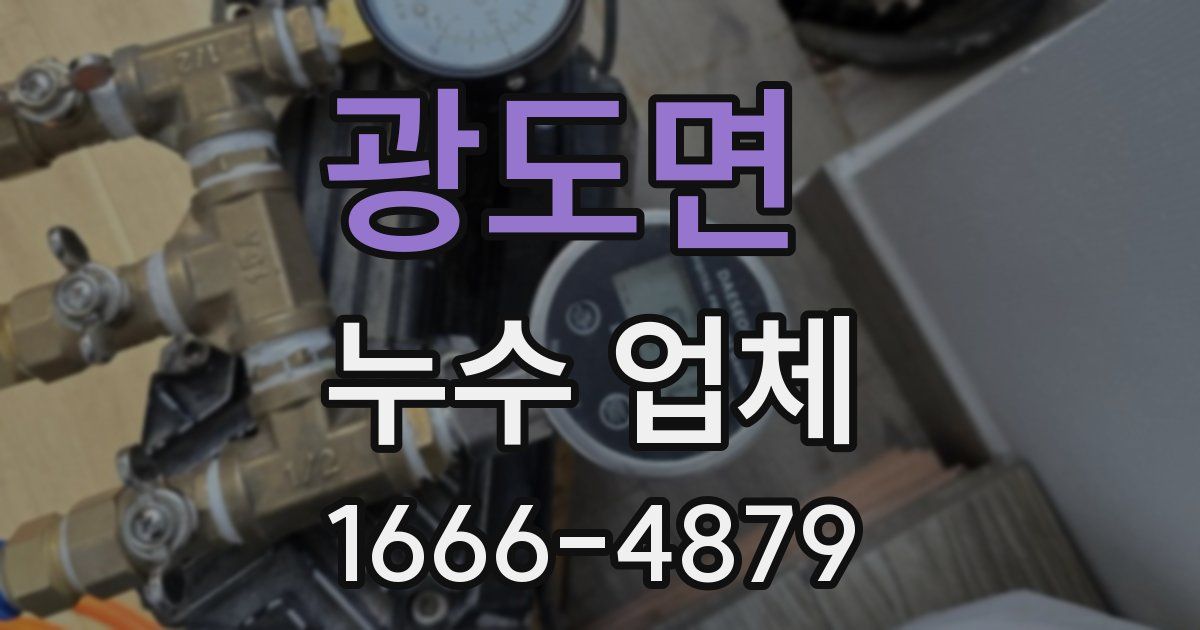광도면 누수 업체