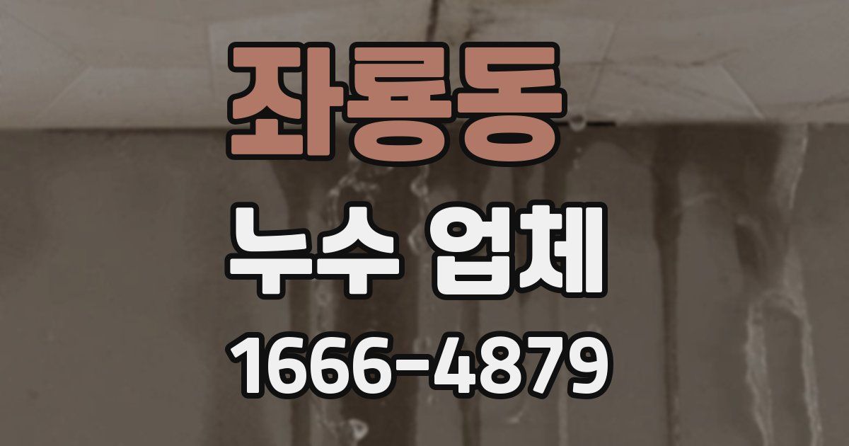 좌룡동 누수 업체