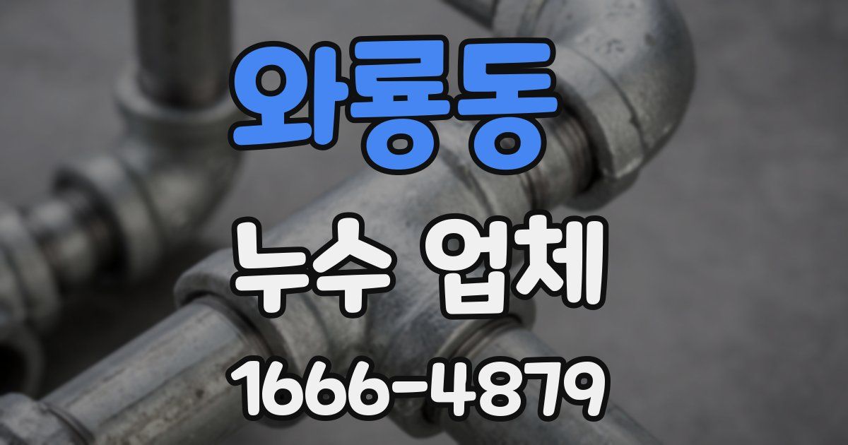 와룡동 누수 업체