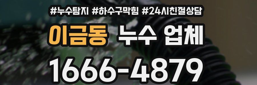 이금동 누수 업체