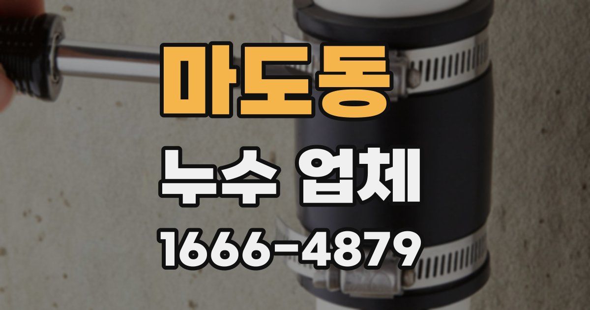 마도동 누수 업체
