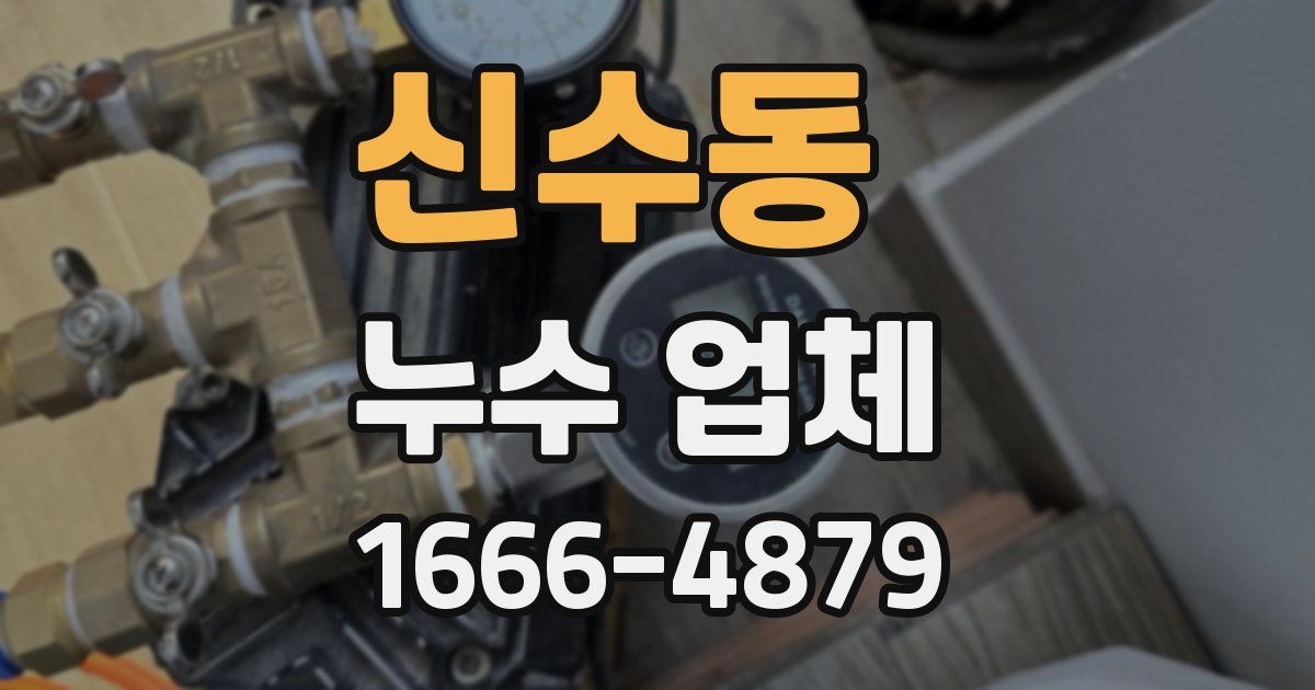 신수동 누수 업체