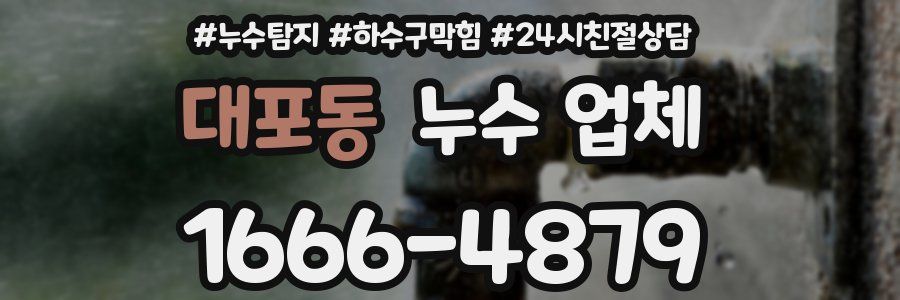 대포동 누수 업체