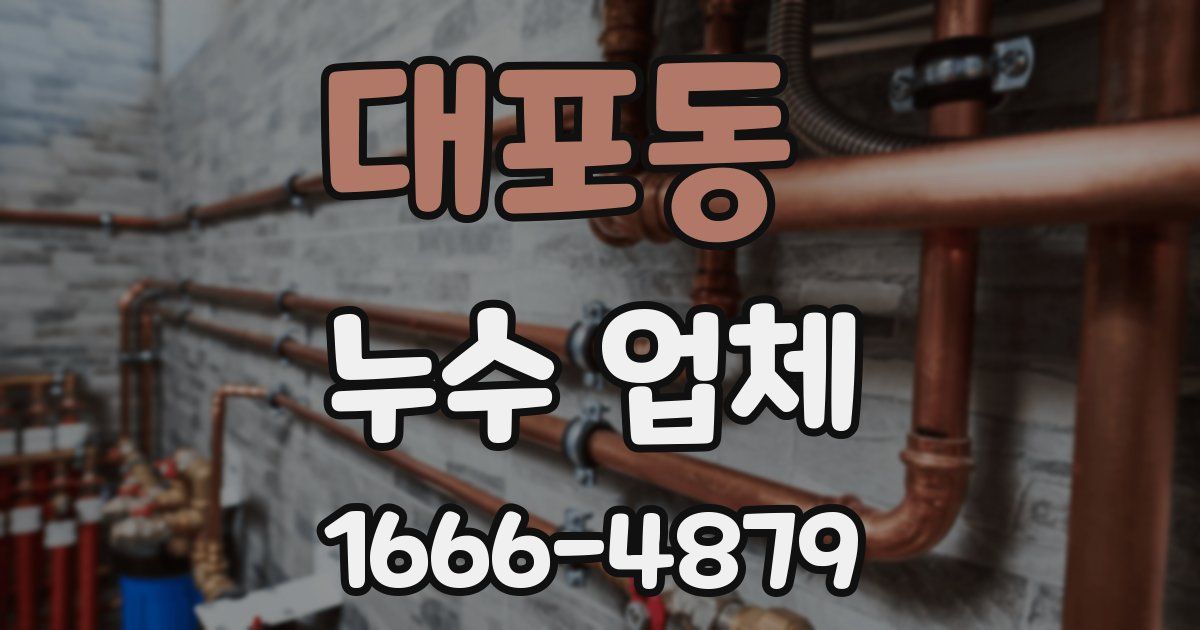 대포동 누수 업체