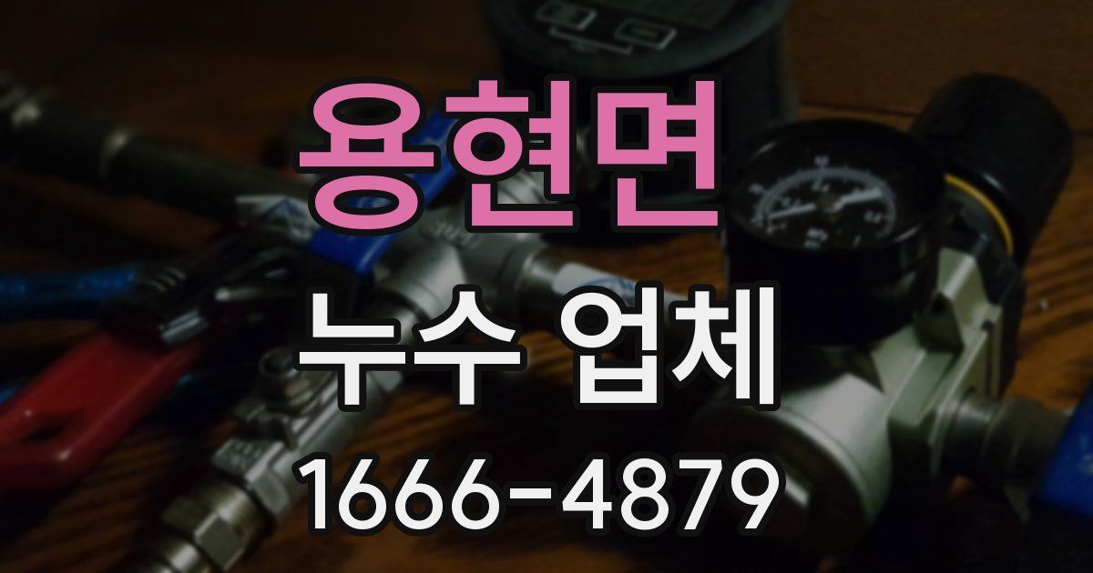 용현면 누수 업체