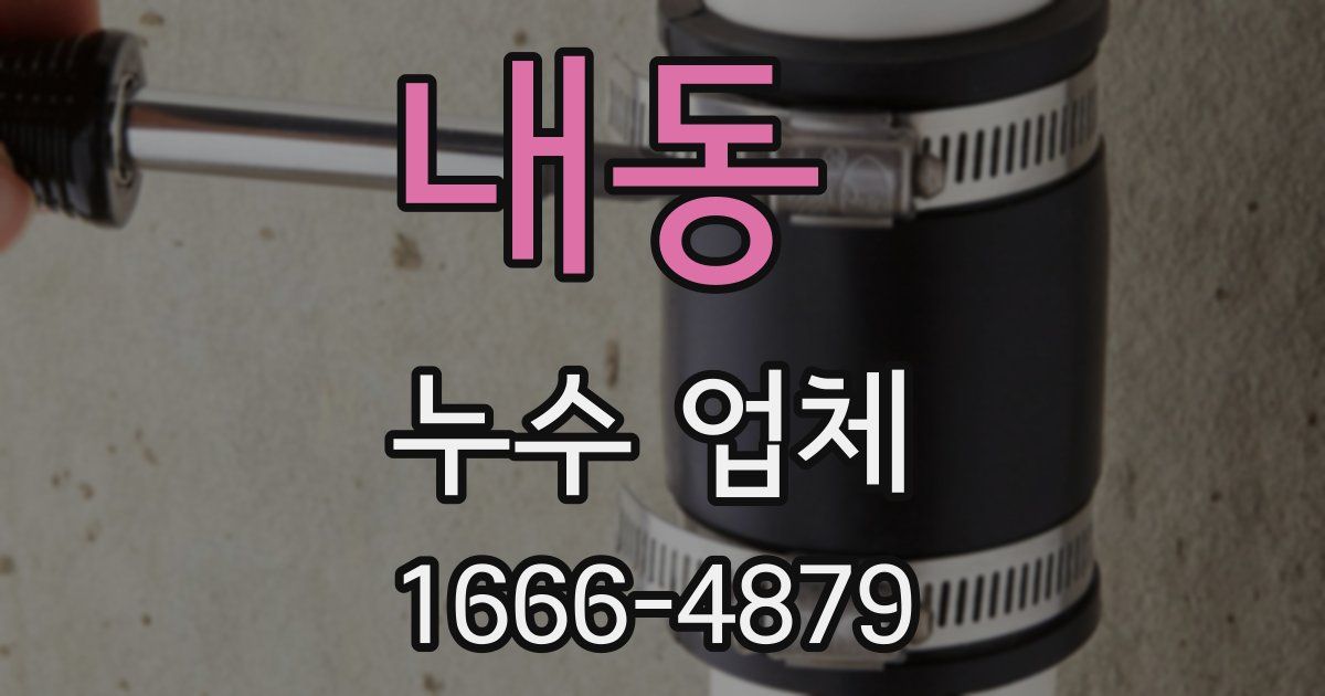 내동 누수 업체