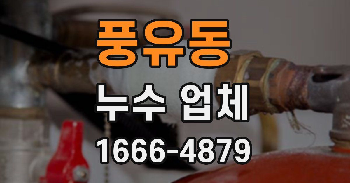 풍유동 누수 업체