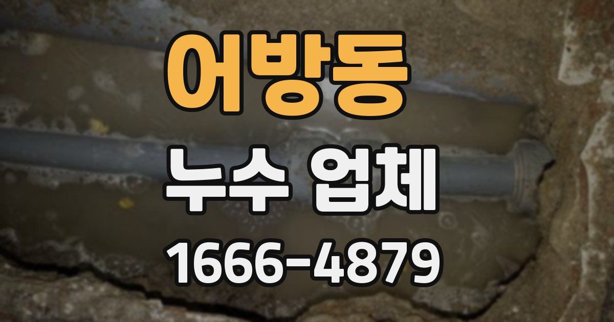 어방동 누수 업체