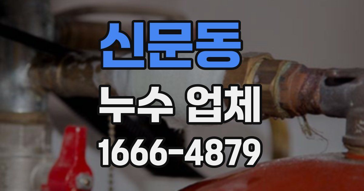 신문동 누수 업체