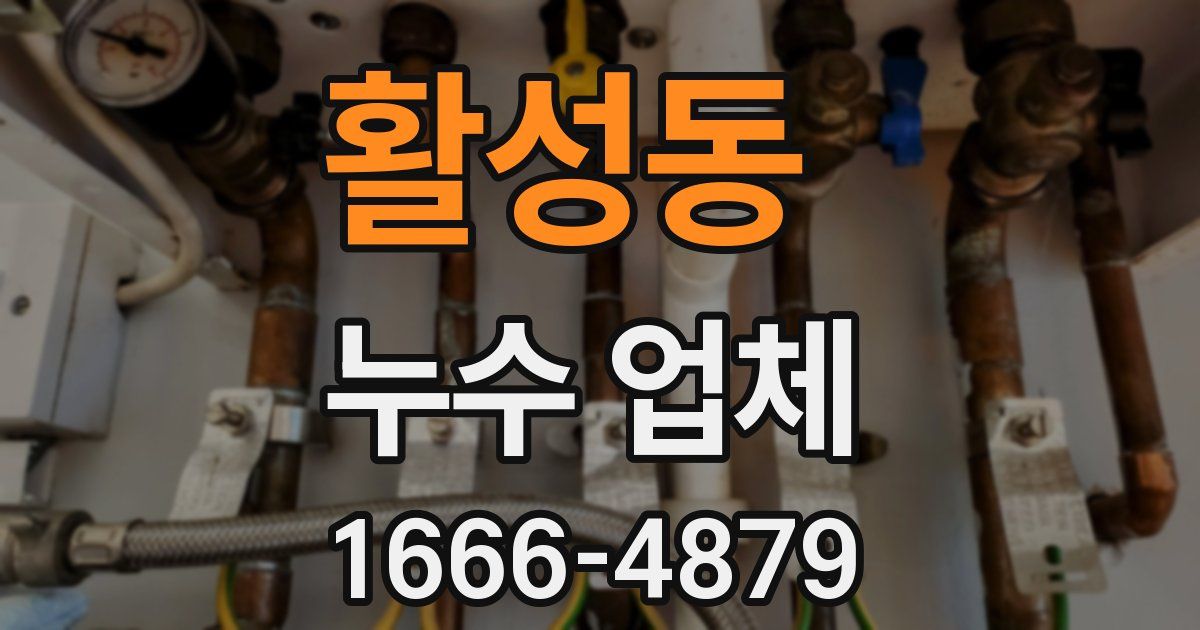 활성동 누수 업체