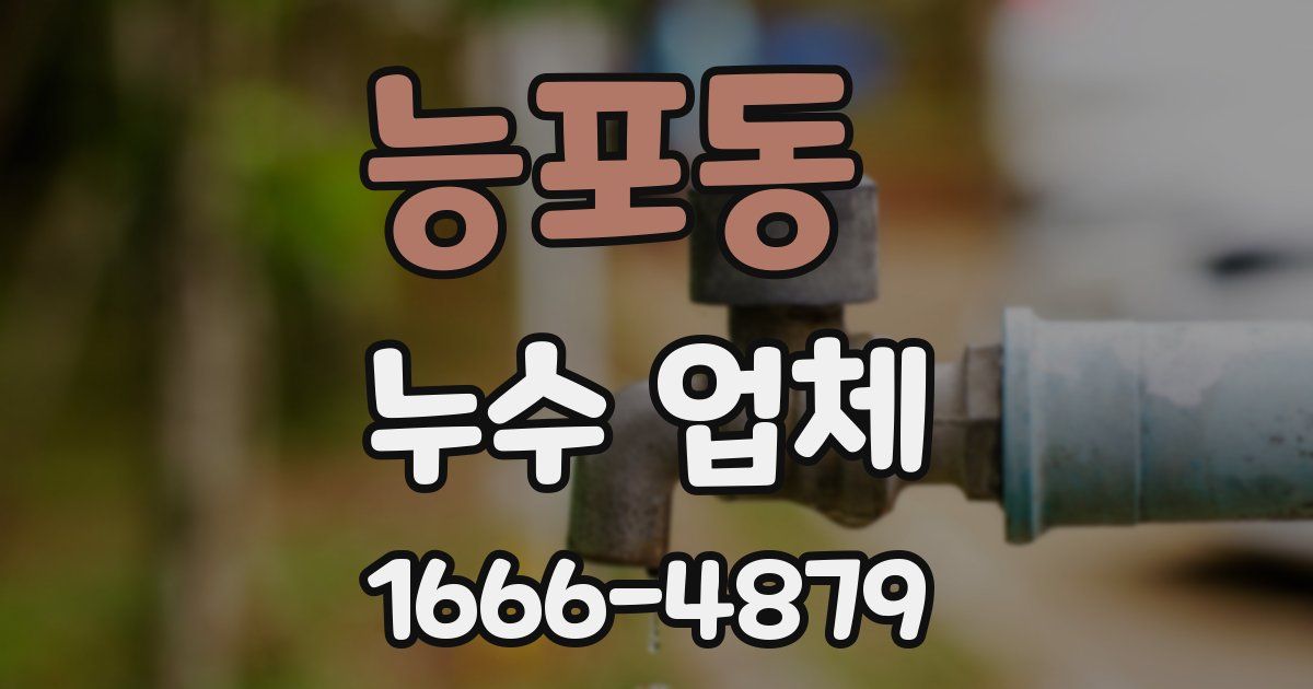 능포동 누수 업체