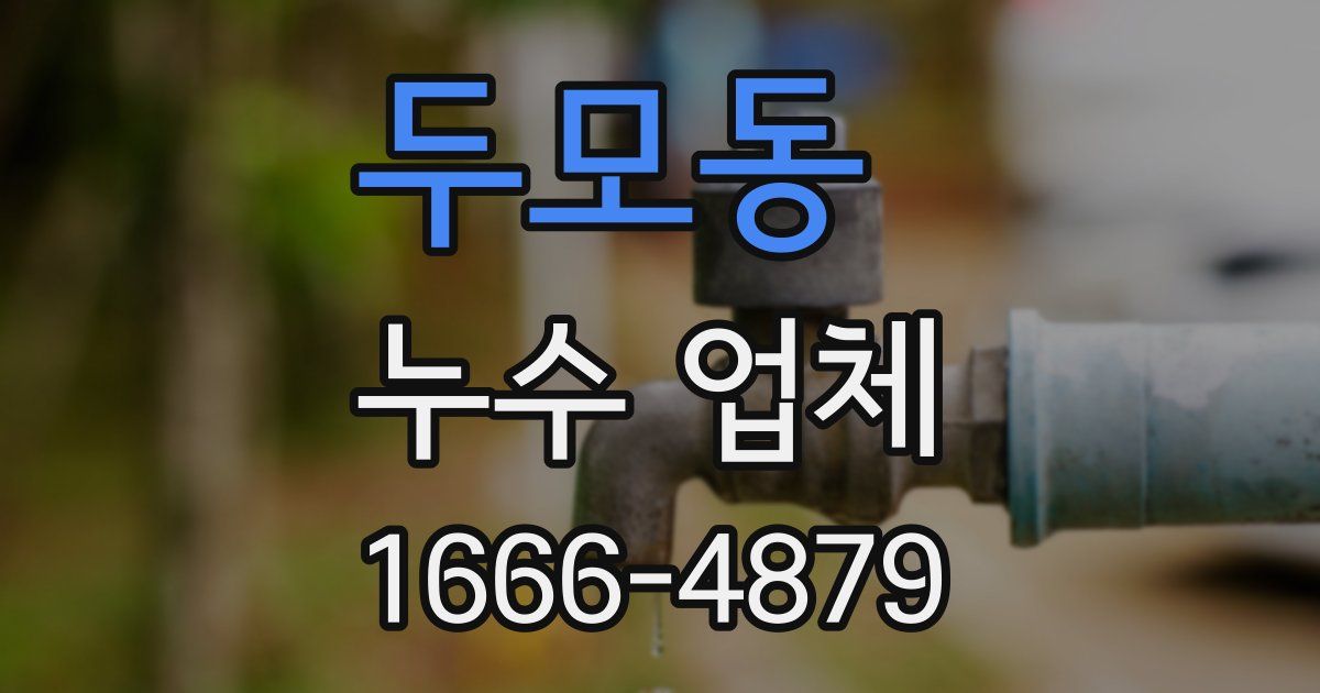 두모동 누수 업체