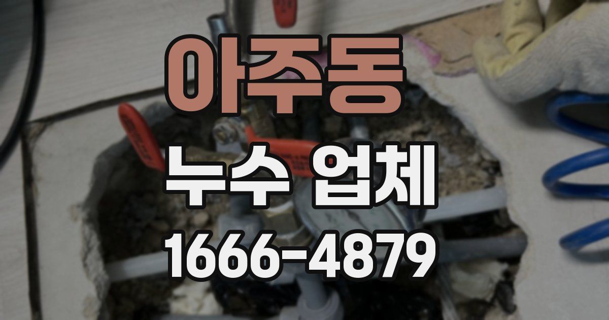 아주동 누수 업체